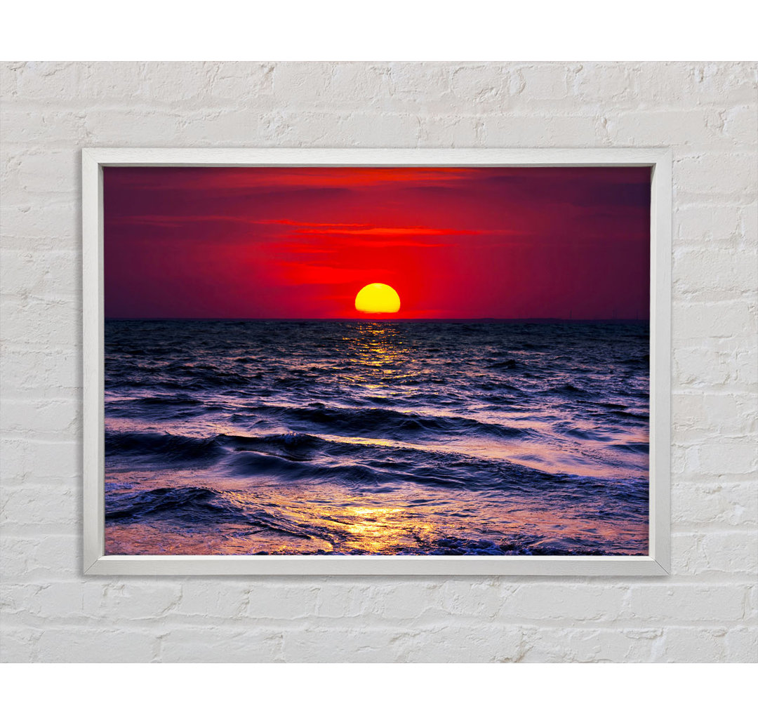 Gerahmtes Bild Golden Sunset Ocean