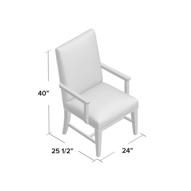 Chaise avec accoudoirs rembourrée Bedford, Écorce 8789, Noyer