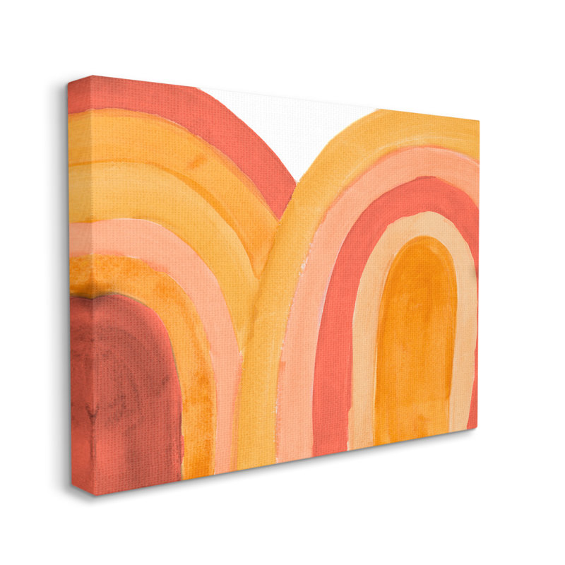«Rainbows Summer» par Emily Navas - Peinture, Toile tendue, H 36 po x l 48 po