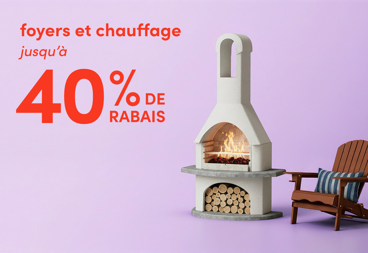 foyers et chauffage en solde