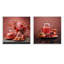 Après-midi Affair Pink Tea - Ensemble de 2 collages carrés café et thé-1996504339-1996504341