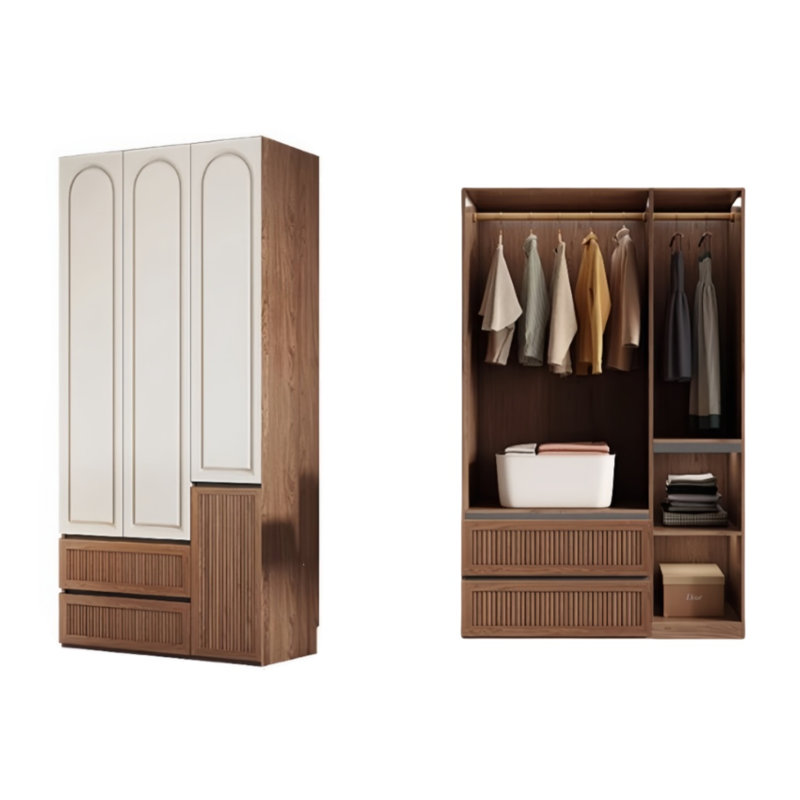 Garde-robe ouverte de style rétro, H 78,74 po x l 47,24 po x P 23,62 po