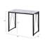Bureau d'écriture rectangulaire avec base en métal-875567483-875567484