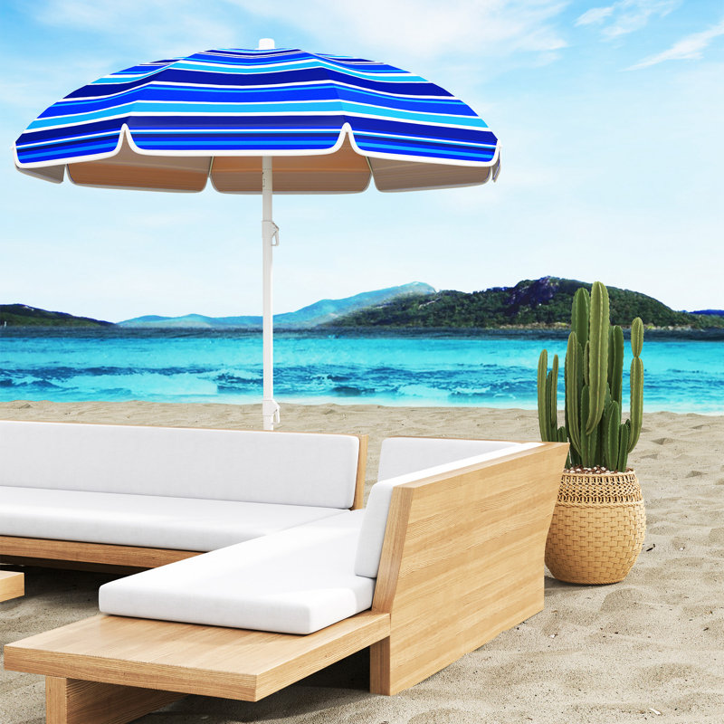 Multicolore portatif parasol de plage, UV 50+