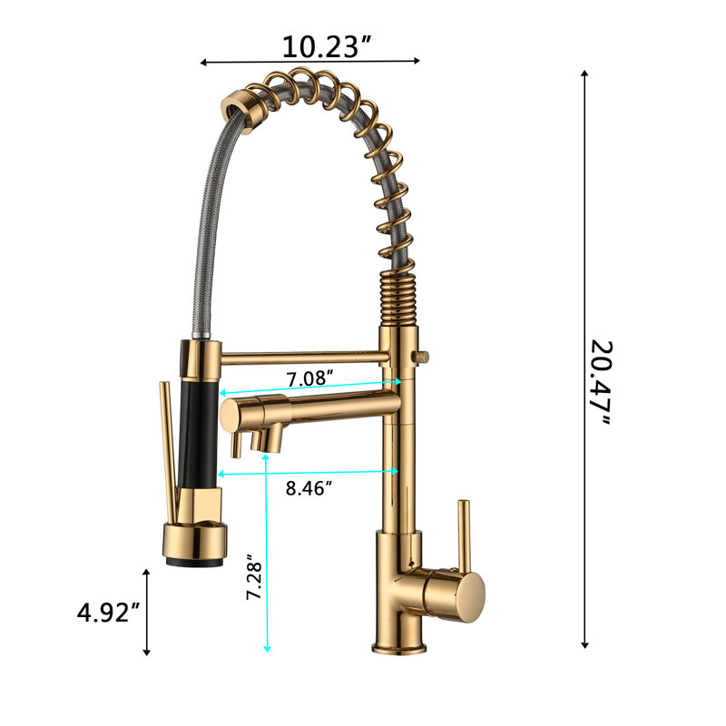 KISRAIS Pull Down Kitchen Faucet