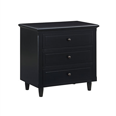 3 - Drawer Nightstand in Black