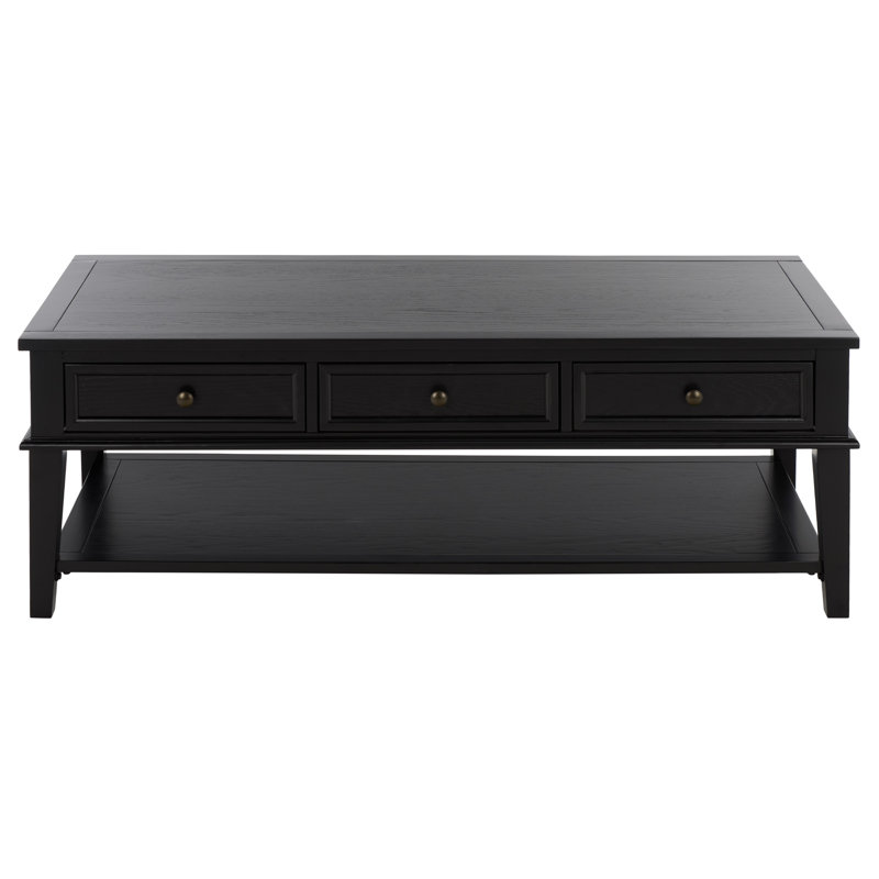 Table basse avec rangement Samira, Noir