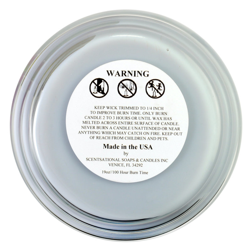 Scented Jar Candle with Glass Holder, Lilac