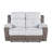 5050 Charcoal / Black Power Reclining Loveseat