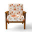 Chaise rembourrée Floral - fauteuil rouge Terra Bloom-1148572824