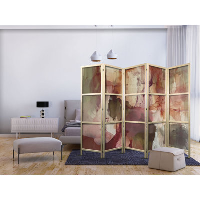 171cm H Solid Wood Folding Room Divider
