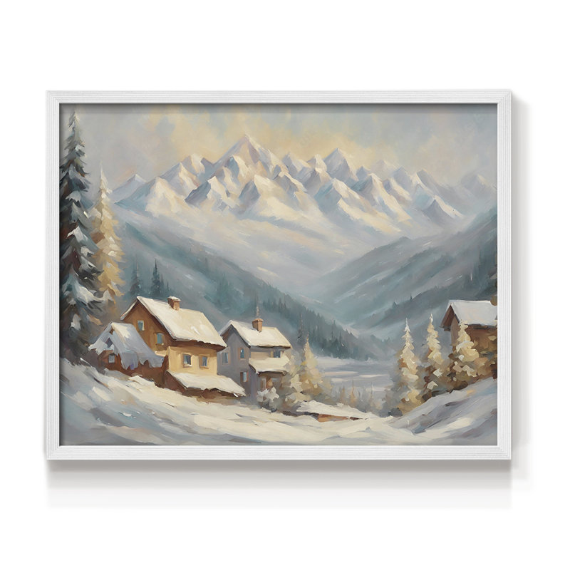 Paysages rétro-CXI - reproduction encadrée, H 8 po x l 10 po, Blanc