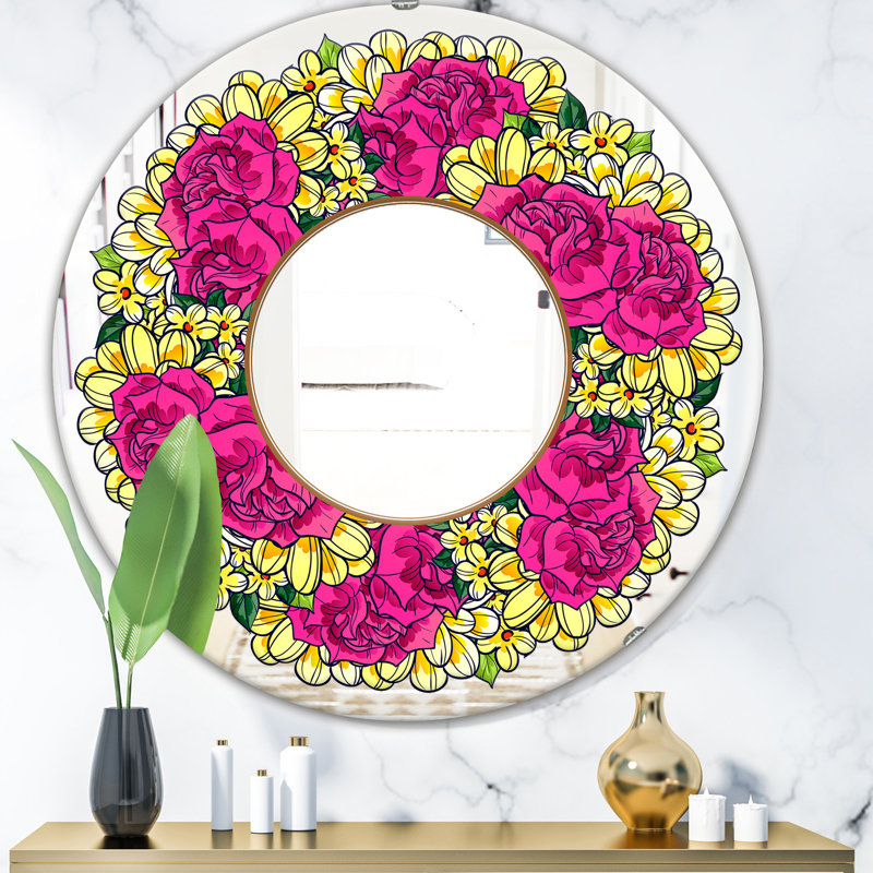 Miroir d'appoint Flowers Cabin and Lodge, H 23,6 po x l 23,6 po x P 0,24 po