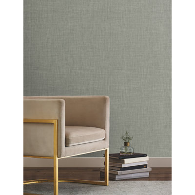 Crossover Green Crosshatch Wallpaper