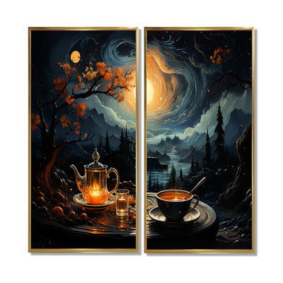 Café, paysage de rêves infusés - décoration murale traditionnelle