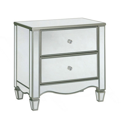 Glam 1Pc Mirror Nightstand