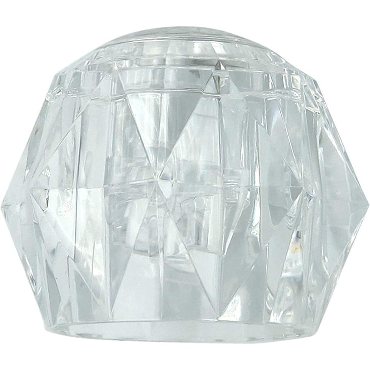Lavatory Faucet Handle Single Control Knob For Delta Replacement Trim Kit With Screw And Button, Clear Acrylic