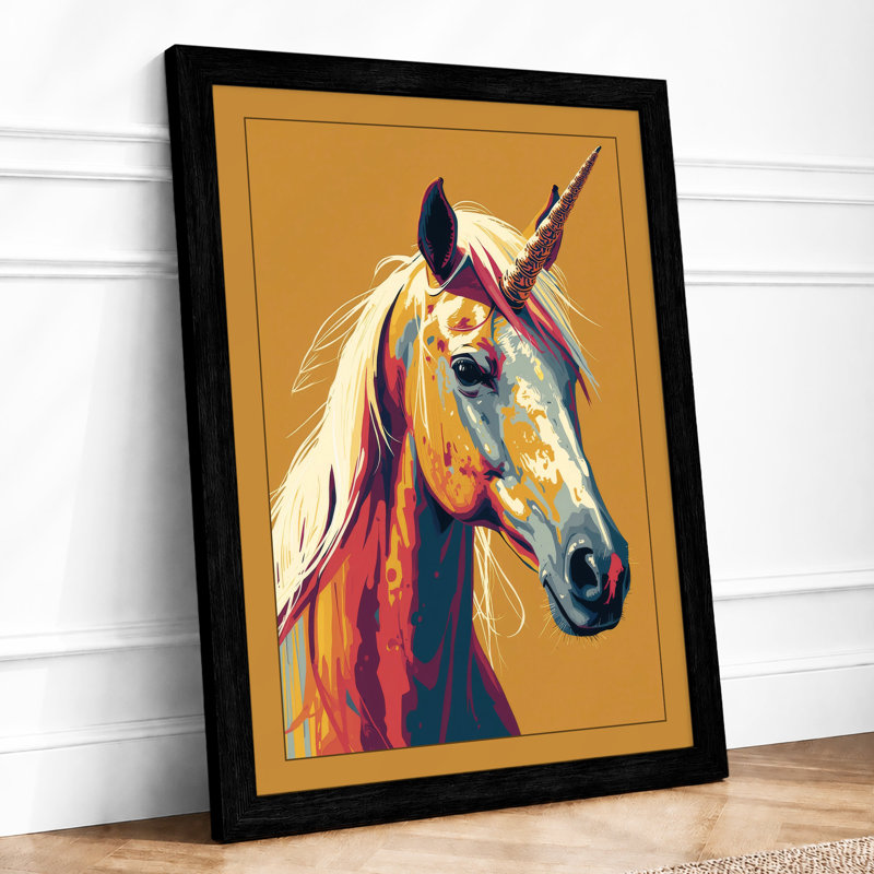 Mythic Horse Modern - Print, A2 - 59.4 x 42.0 cm, Black