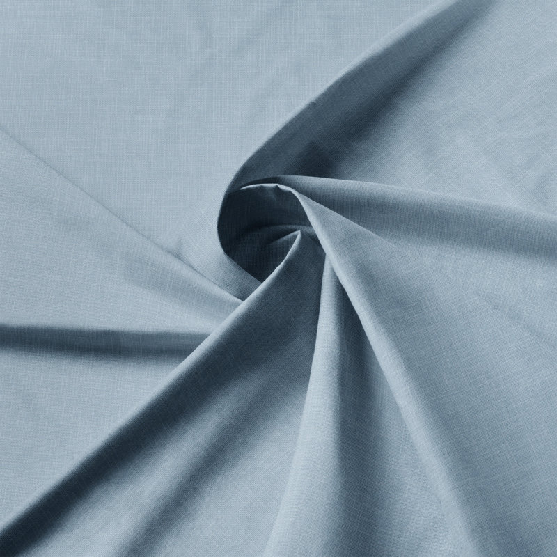Shay Solid Cornflower Cotton Pinch Pleat Drapery Panel Set of 2, 40" W  x 84" L