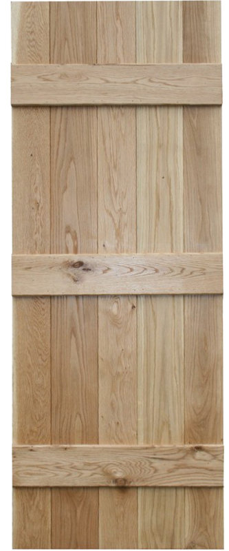 Nostalgia Solid Oak Internal Door Unfinished, 198.1 cm H x 83.8 cm W x 3.5 cm D