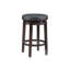 Tabouret rembourré pivotant avec structure en bois massif Baylis-19293858-44944665