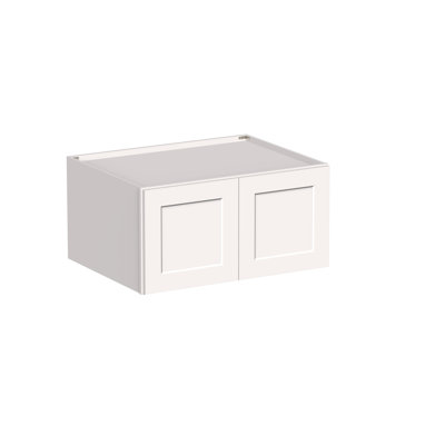 DL Cabinetry (Ready-To-Assemble) Shaker Style 36" Wide Deep Refrigerator Wall Cabinet W36" x H18" x D27" - White Shaker