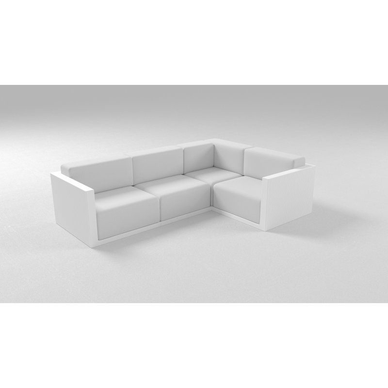 Outdoor 4 - Seat Patio Sectional, Right Hand Facing