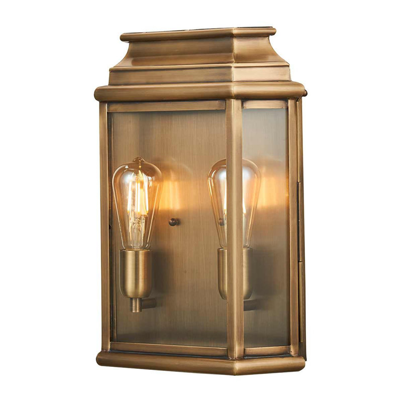 Baylor Aged Brass Outdoor Flush Mount