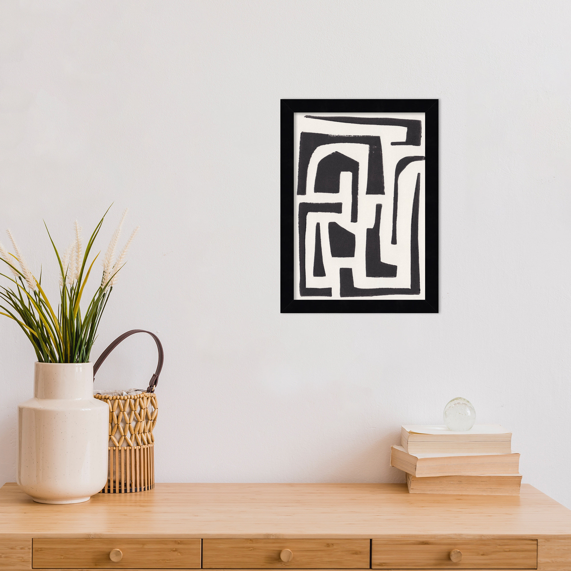 Neighborhood by Alisa Galitsyna, 13" H x 10" W x 1" D, Black