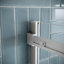 Porte de douche coulissante semi-sans cadre Gora 36 po x 76 po avec quincaillerie en verre poli trempé 5/16 po traité CrystalTech-120912250