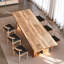 Solid wood rectangular dining table-907335347