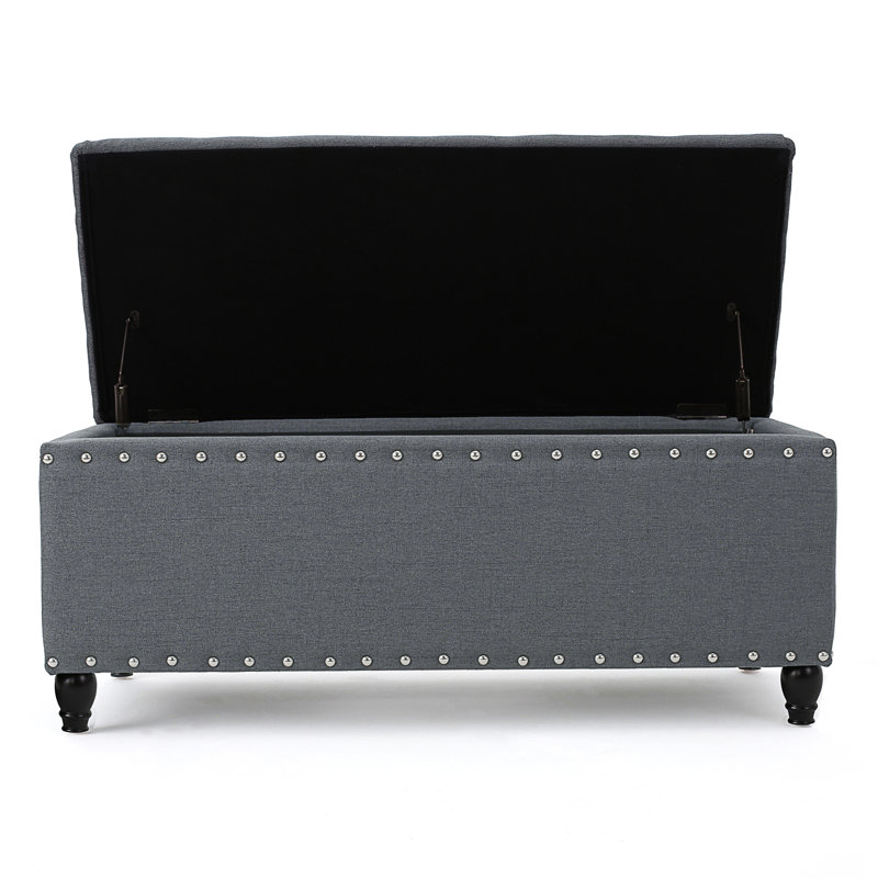 Repose-pieds avec rangement, Gris anthracite