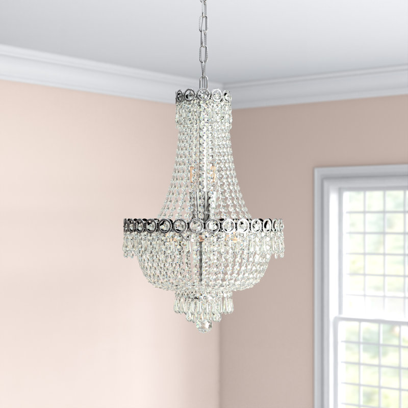 Stoltz 8 - Light Dimmable Empire Chandelier, Chrome