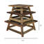 Ensemble de 3 contremarches Laredo Wood, blanc délavé, 10 x 10 x 4-101084990