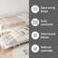 Lits peu encombrants avec rangement, lit simple moderne en métal blanc pour la maison