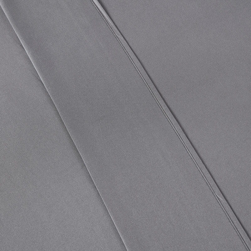 Microfiber Percale Sheet Set, Full Sheet Set + Fitted Sheet + 2 Pillowcases, Dark Grey