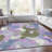Machine Washable Indoor/Outdoor Xhevrie Lavender Rug-1323463345