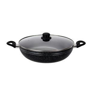 ROYALFORD Aluminium Wok Pan Induction Safe Frying Pan with Non-Stick Coating