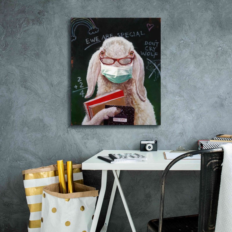 «Back To School Teacher» par Lucia Heffernan, H 24 po x l 20 po x P 0,75 po