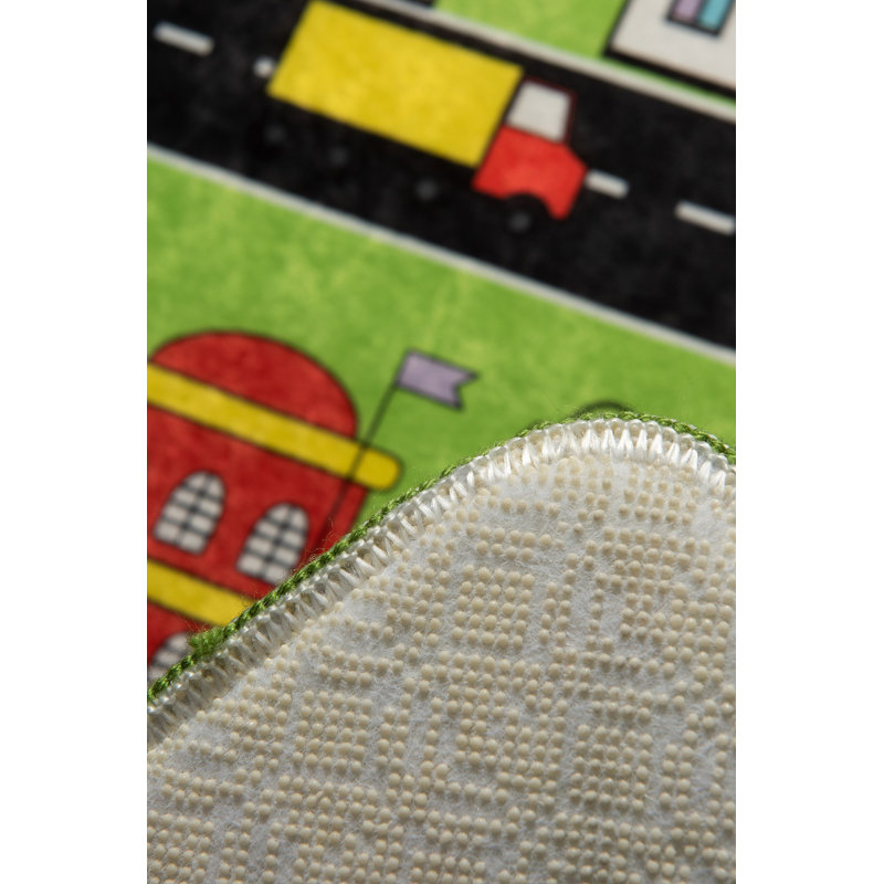 Stylish Polyester Area Carpet, 3.3 x 5.2 ft | 100% Antibacterial Material, 0.4 in Pile Height | Non-Slip Underside, Machine Washable | Perfect for Living Room & Bedroom Decor, Soft & Durable Design