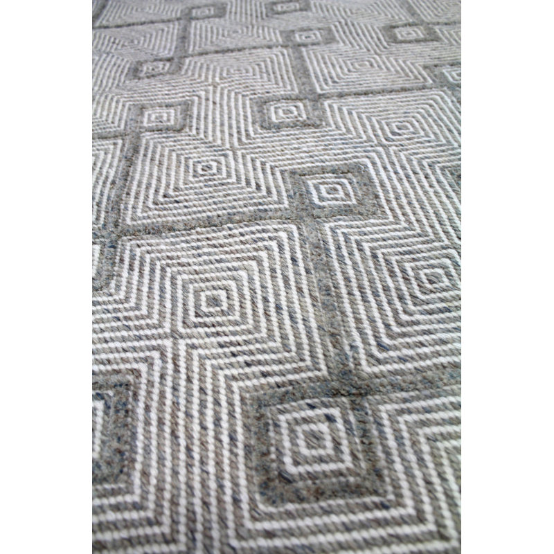 Devereaux Hand Woven Wool Geometric Area Rug, Rectangle 14' x 20'