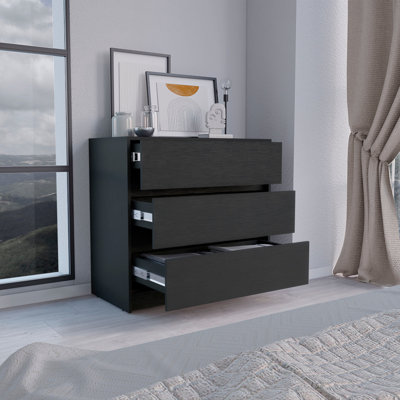  Commode 3 tiroirs 34 "noire