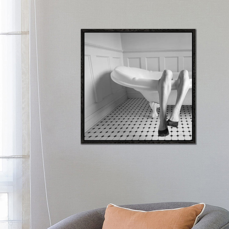 Legs by Aledanda - Print on Canvas, 66.04cm H x 66.04cm W x 3.81cm D, Black Framed