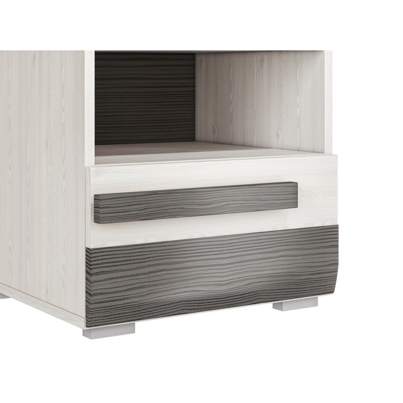Azara 46cm W Manufactured Wood Bedside Table