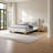 Windsor Cream Boucle Upholstered Queen Bed Frame With Solid Wood Leg