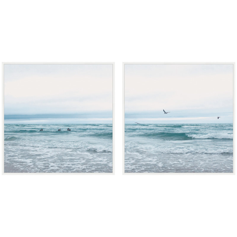 "Ocean Swim 1 and 2", ensemble d'art mural sur toile par Stephanie Klatt