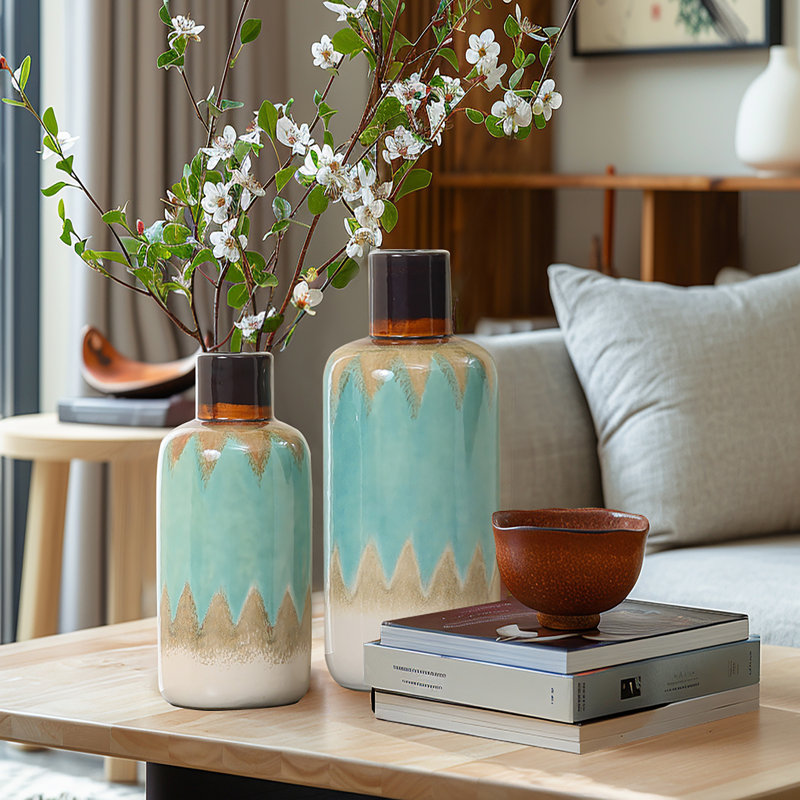 Vase en céramique 12,2 "H, H 12,2 po x l 5,31 po x P 5,31 po