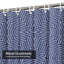Rideau de douche bleu à motif géométrique avec 12 crochets-1049158199