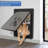 Large Dog Door for Wall, Weatherproof Pet Door for Cats and Dogs Up to 100 lb, Durable, Telescoping Tunnel, Snap-in Closing Panel Included (Large)