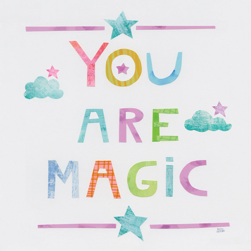 Unicorn Magic V Sq Clouds - Wrapped Canvas Print, 30cm H x 30cm W x 3.8cm D